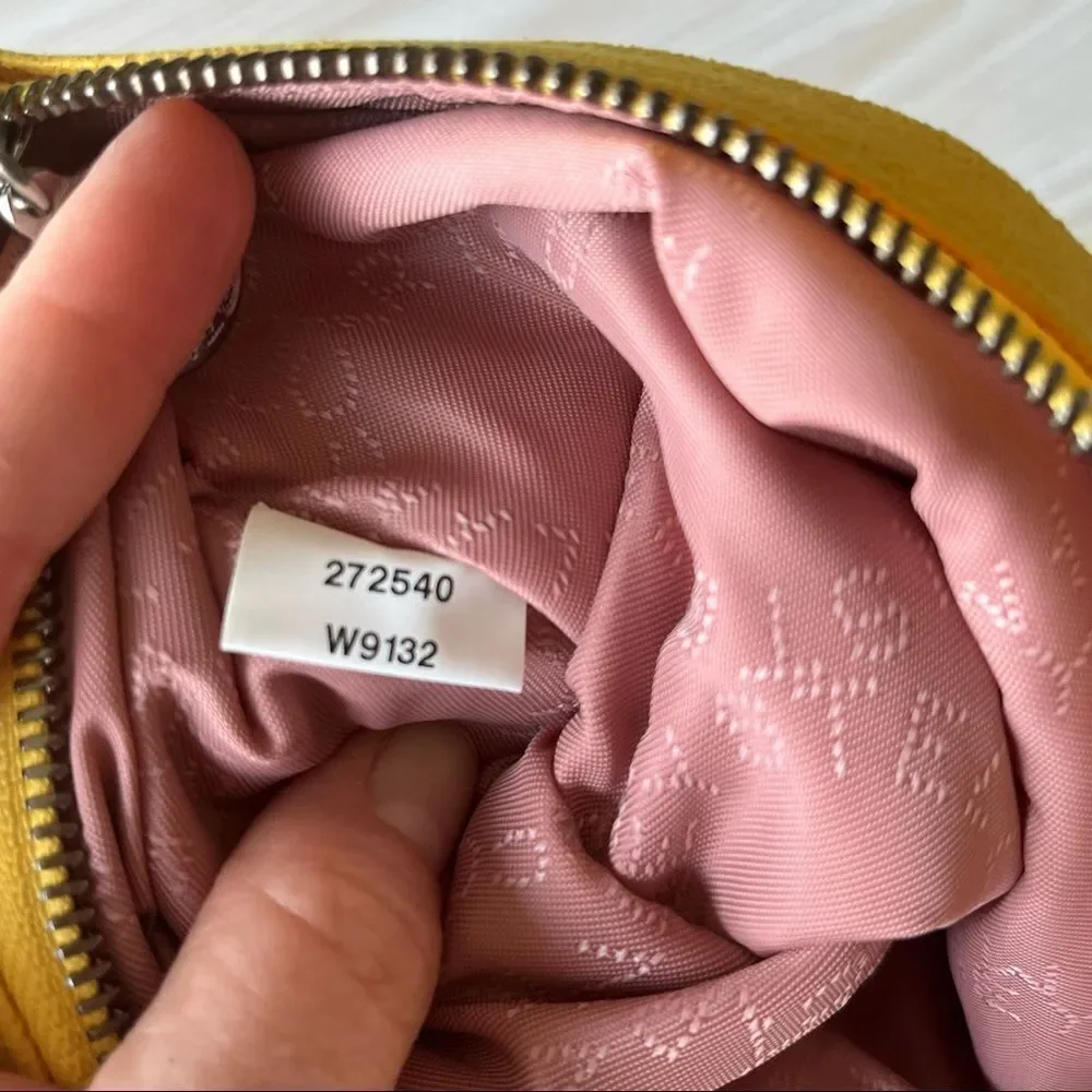 Stella McCartney Falabella Pouchette Bag Yellow Vegan Leather NEW